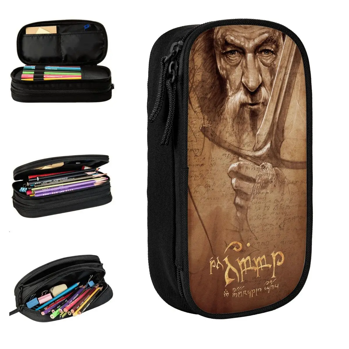 

L-Lords Of The R-Rings пенал забавная коробка для ручек сумка для студентов большой емкости школьные пеналы на молнии