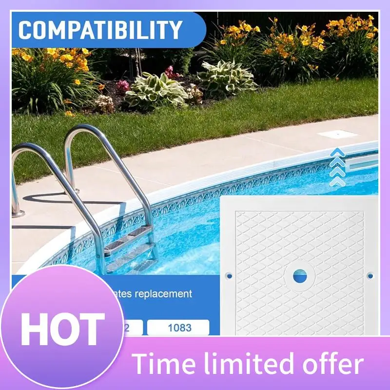 

B69C For HAYWARD SPX1082E,SP082 1083 1084 Compatible 10" Pool Skimmer Lid Replacement Cover 2 Pack Square Skimmer Basket Deck