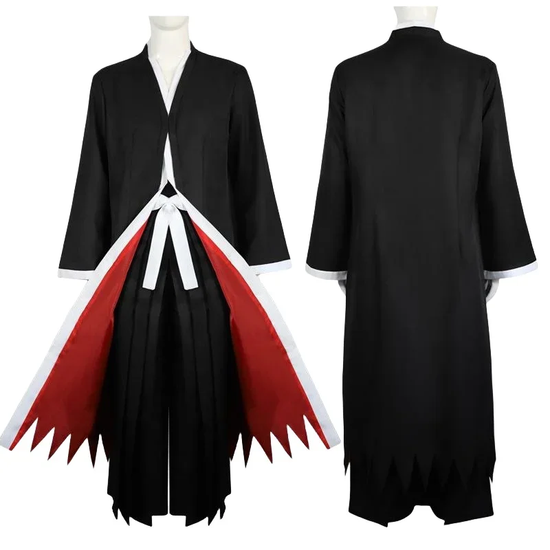 Kurosaki Ichigo Anime Caricatures Cosplay Costume Clothes Wig Uniform Cosplay BLOOD WARFARE Surrogate Death Battle Kimono