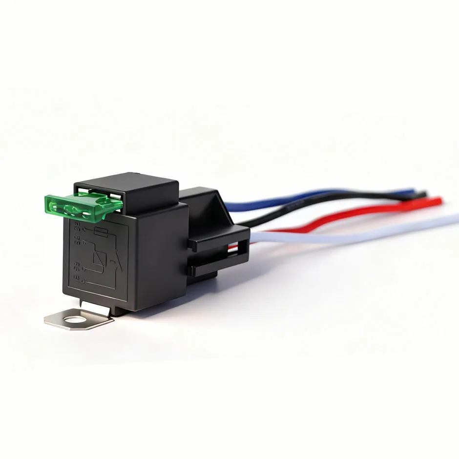 1PC 12V DC 4 Pin Car Automotive Fused Relay 30A Normally Open Relais 30A Fuse with 4pin/5Pin Backrest