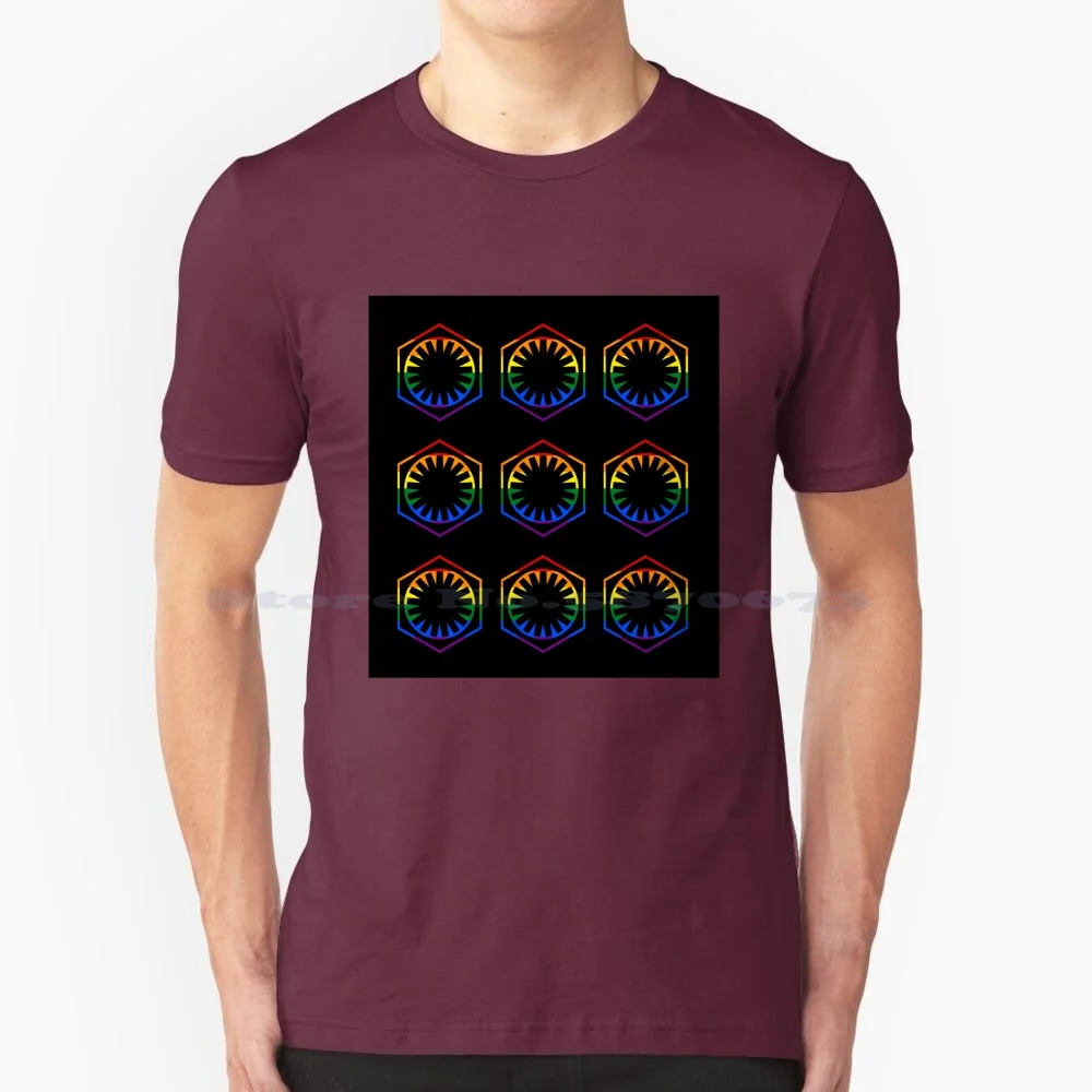 Lgbt First Order ( Black 9 ) T Shirt 100% Cotton Tee Lgbtqia Galactic Empire First Order General Hux Captain Phasma Kylo Ren