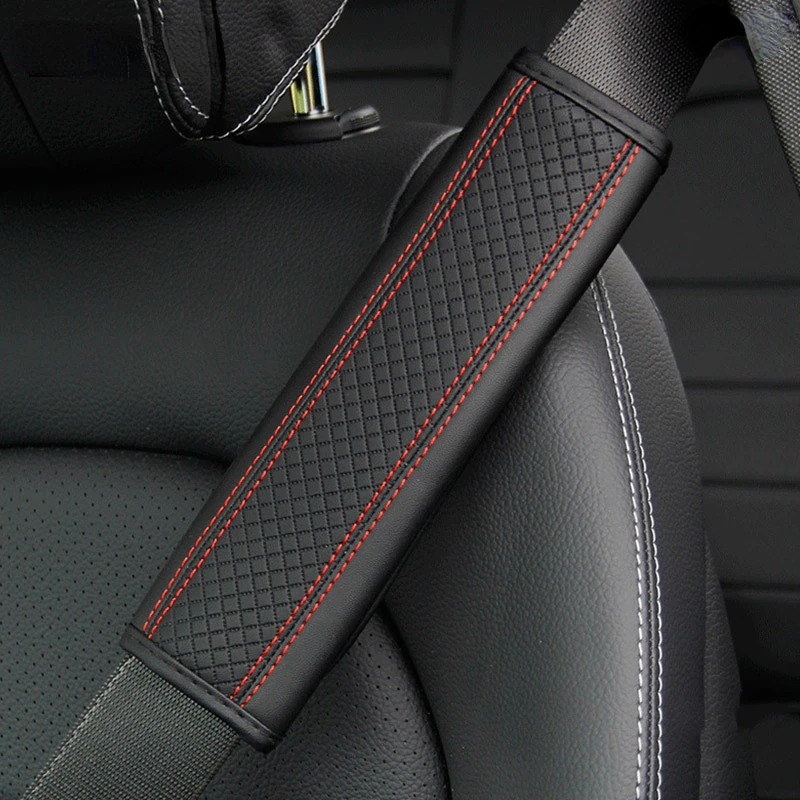 

Car Accessories Seat Belt Pu Leather Safety Belt Shoulder Cover Breathable Protection Seat Belt Padding Pad Auto Interior Access