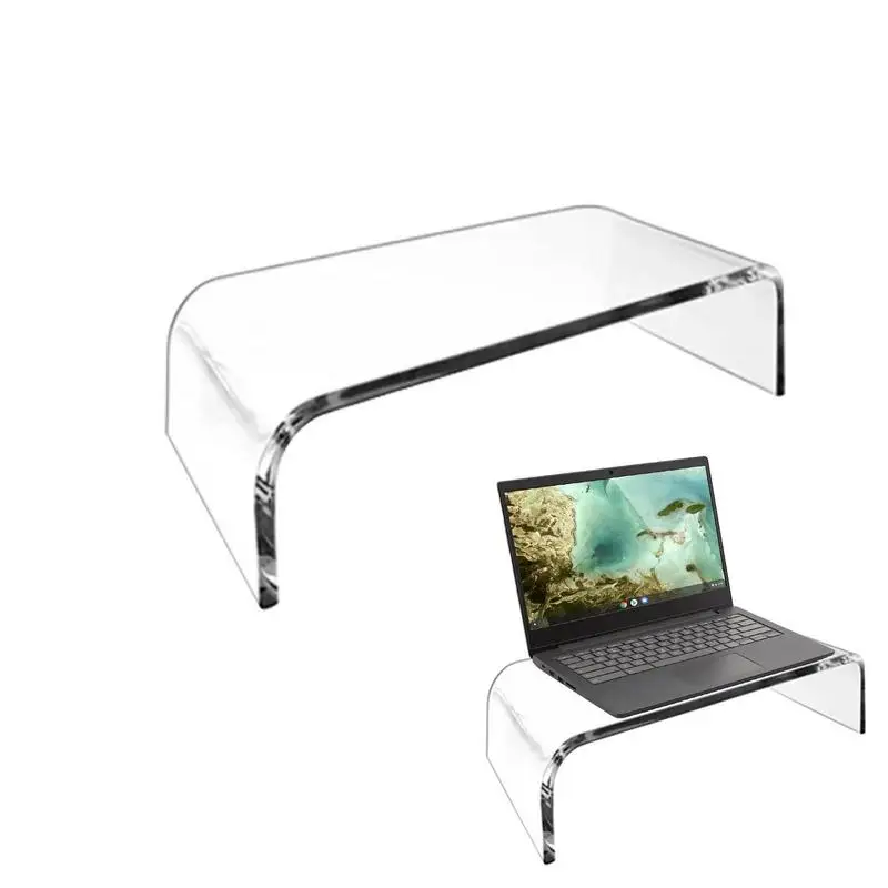 Monitor Stand Riser Transparent Acrylic Computer Monitor Holder Laptop Stand Desktop Screen Support Table Organizer For Home