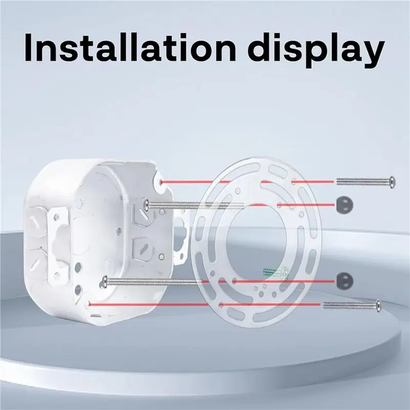 HRBAJ-6 Pack Light Fixture Mounting Brackets, Ceiling Light Mounting Plate, Wall Light Mount Blocks With Screw And Nuts