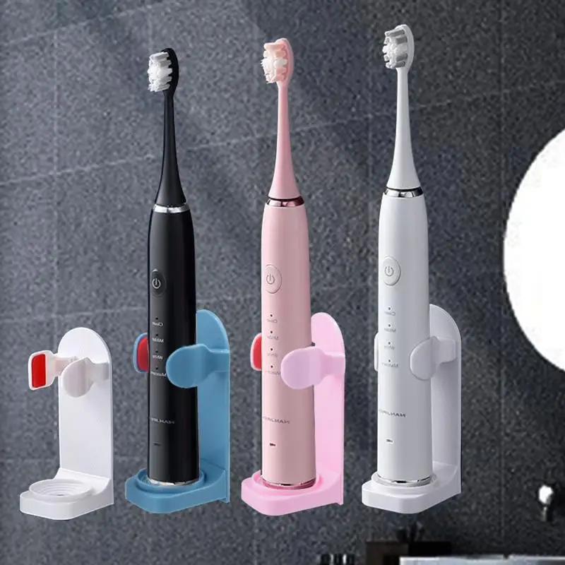 

3Pcs creative traceless stand rack organizer electric wall-mounted holder space saving toothbrush holder bathroom