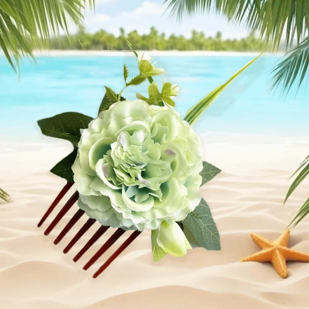 الجانب كليب زهرة مشط الشعر مشبك شعر الأسنان إدراج زهرة دبوس الشعر المشابك أمشاط ثابتة التايلاندية إكسسوارات الشعر