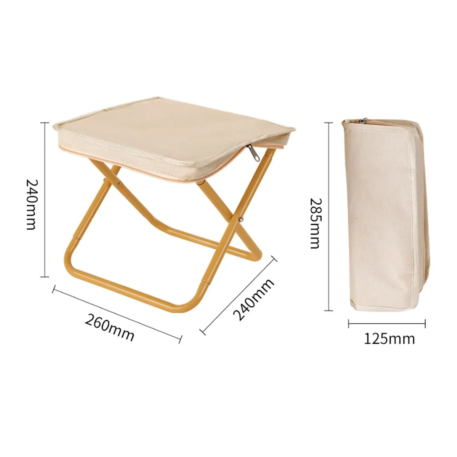 Camping Stool Portable Folding Stool Lightweight Carbon Steel Bracket Folding Small Chair Camp Stool for BBQ Patio Gardening