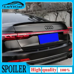 For NEW Audi A6 C8 2019 2020 2021 Spoiler High Quality ABS Car Trunk Lip Wings Tail Spoiler A6 Accessories Dedicated Decoration