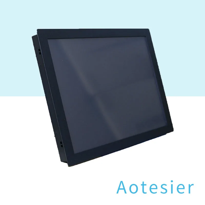 22 inch Industrial Metal Frame Wall Embedded Lcd Display Capacitive Touch All in One PC Small Touch Screen Monitor