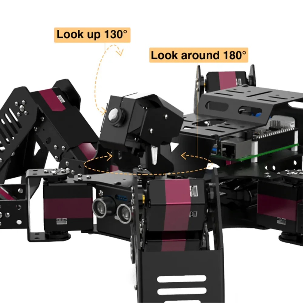 Hiwonder SpiderPi: AI Intelligent Visual Hexapod Robot Powered by Raspberry Pi 4B 4GB