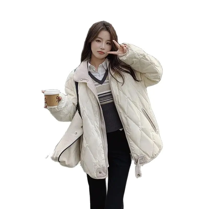 

New Coat Woman Winter 2023 Fashionable Parkas Stand up Collar With Edging, Niche Design, Warm Korean Reviews Many Clothes Jacket