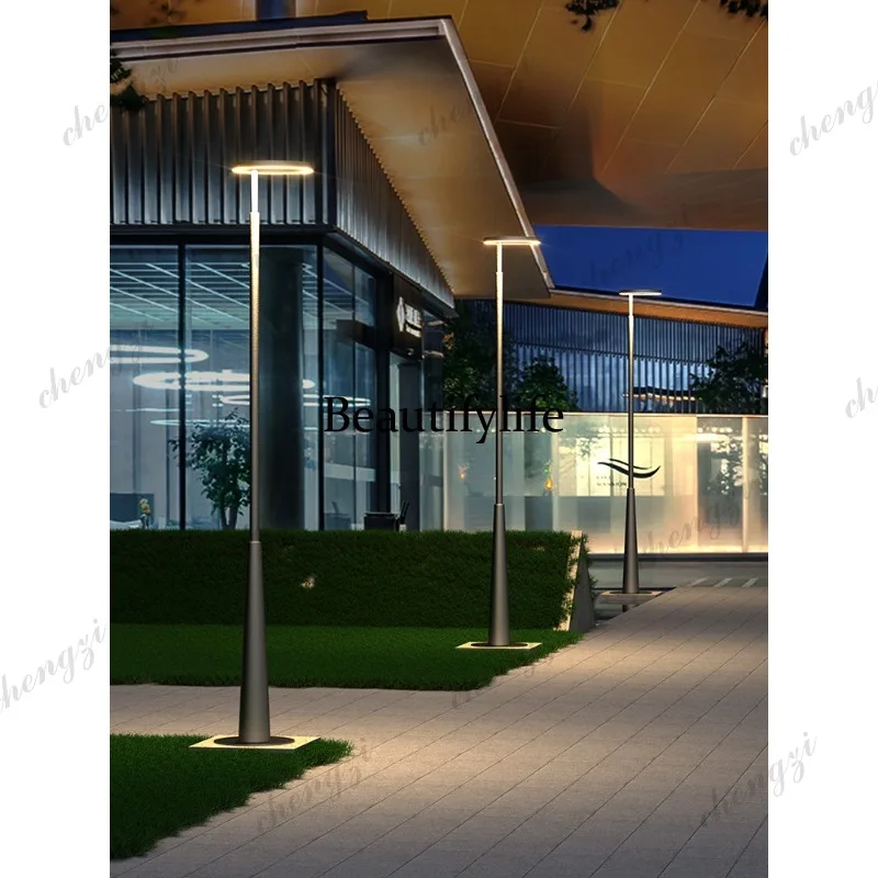 Outdoor Villa Solar Garden Light Modern Personality Garden High Pole Light Community Landscape Square Garden Street Light