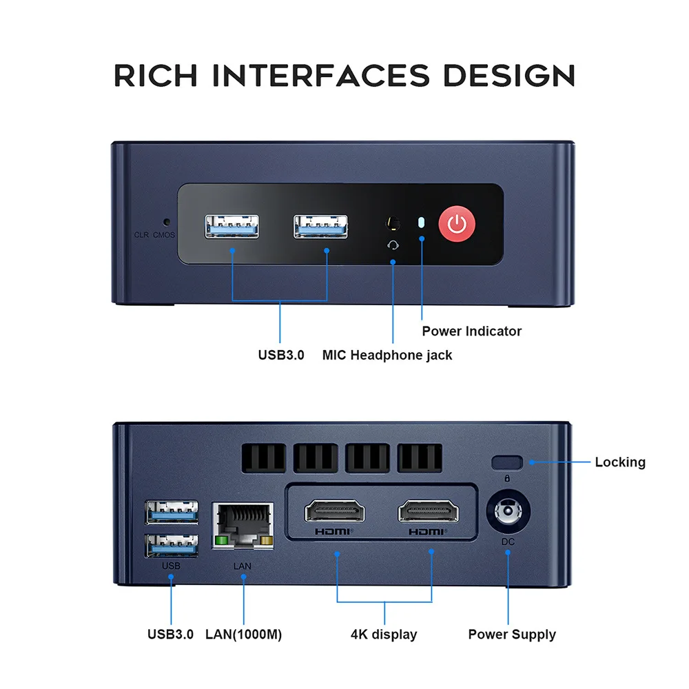 Beelink 미니 S 미니 PC 가정용 데스크탑 게이밍 컴퓨터, 인텔 11 세대 N5095, DDR4 8G SSD, 256G Wifi 5, Windows 11 Pro