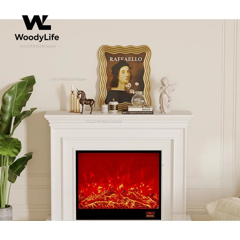French Fireplace Decorative Cabinet B & B Electronic Fireplace Core Simulation Flame European Home Customizable Fireplace Locker
