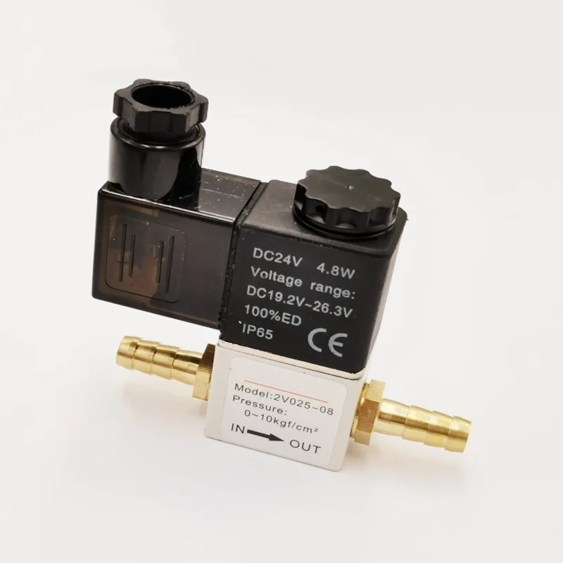 12V 24V 220V Pneumatic Electric Solenoid Valve 2 Position 2 Port Normally Closed Air Magnetic Valve 6mm 8mm Hose Barb Connection