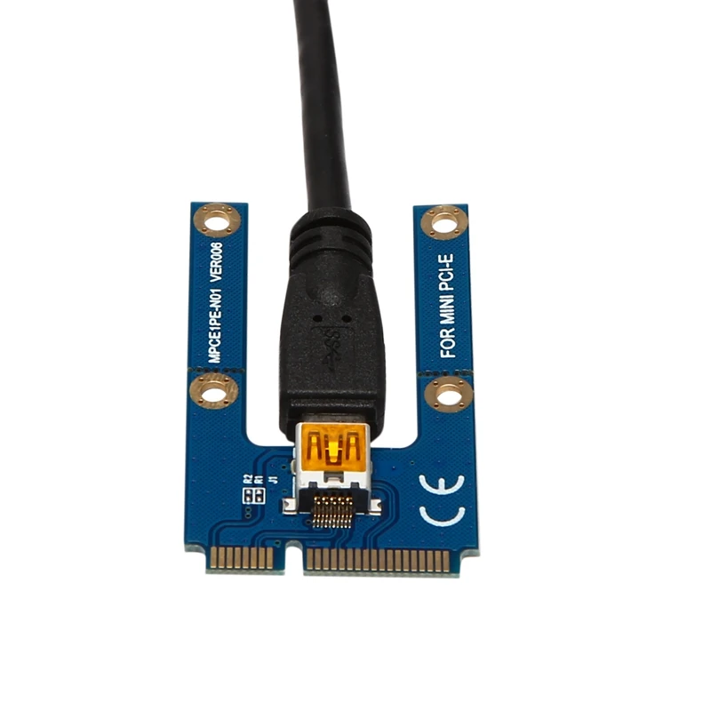 Mini Pcie para PCI Express Riser para Laptop, Cartão de Imagem, EXP GDC, BTC Antminer, Slot PCI-E, PCI-E, 2X, PCI-E