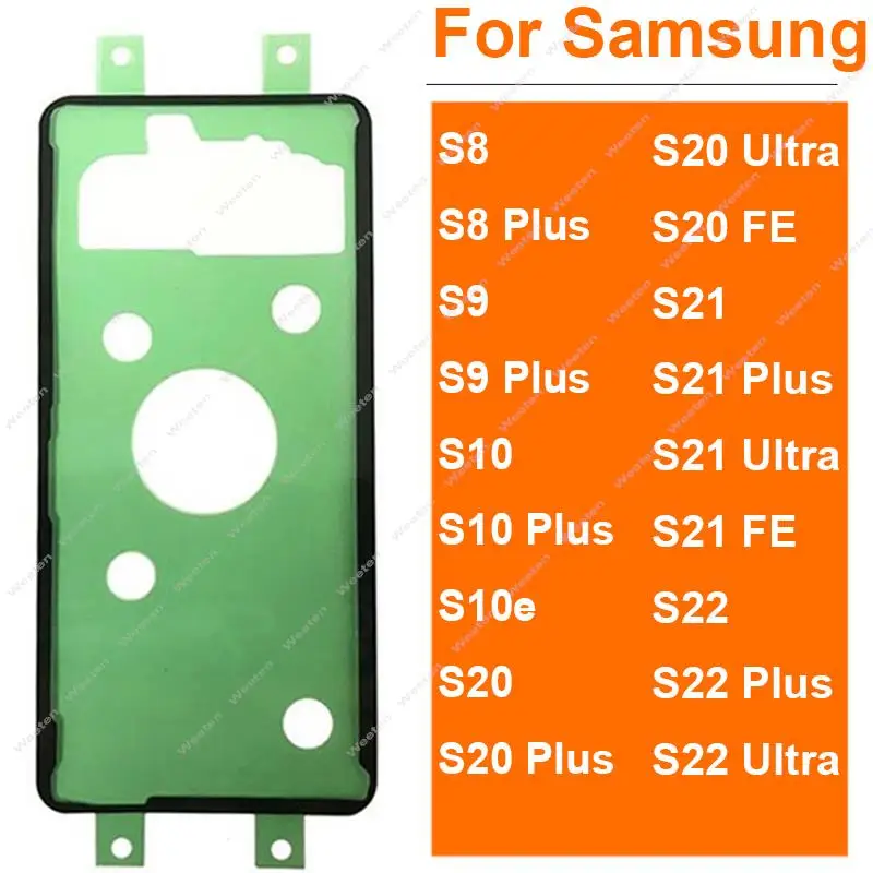 Back Battery Sticker Adhesive For Samsung Galaxy S8 S9 S10 S10e S20 S21 S22 Plus Ultra Fe Waterproof Housing Cover Glue Tape