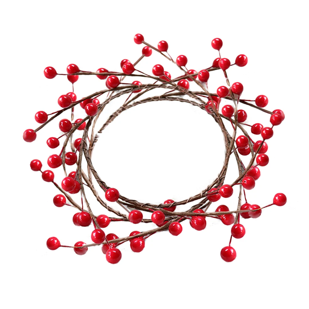 

2pcs Premium Decoration Wedding Home Party Christmas Shopwindow Display Berry Pine Wreath Backdrop Wall