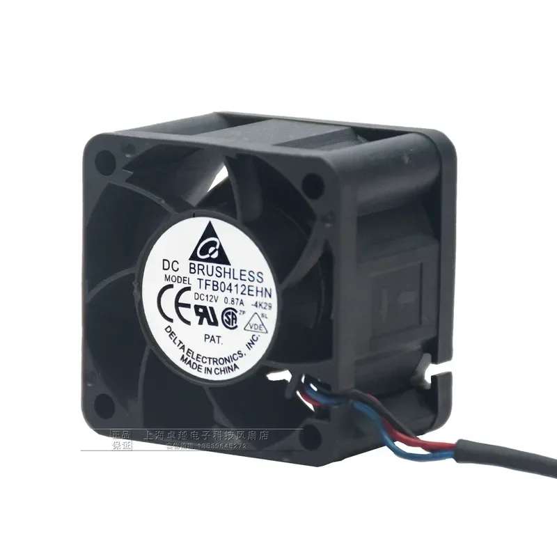4 Wire PWM 4028 4CM 12V 0.87A TFB0412EHN Server Fan for Delta