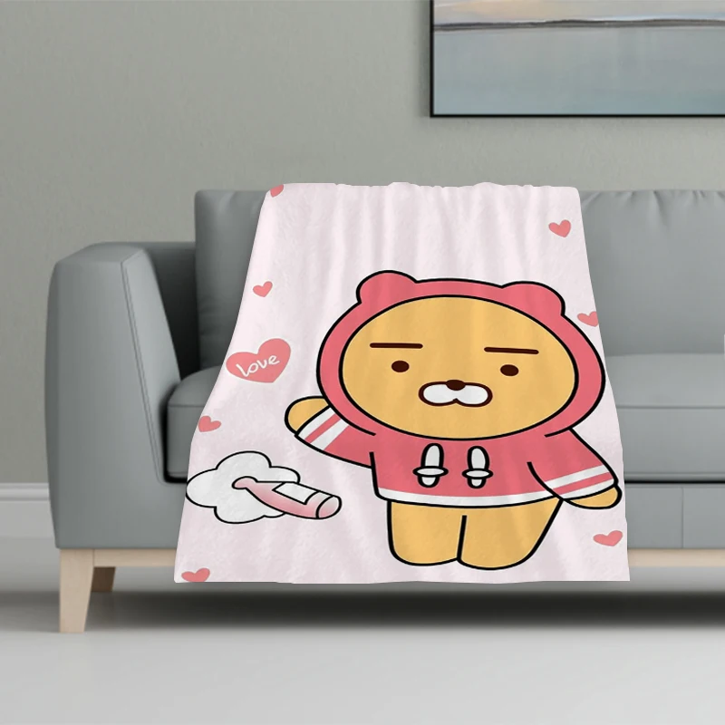 

K-Kakao Cute Friends Knee Blanket Furry Bed Blankets and Bedspreads Winter Bedspread the Sofa Warm Baby & Throws Camping Fleece