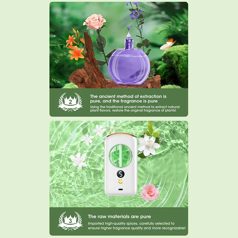 Xiaomi Smart Aromatherapy Machine Air Freshener Purifier Automatic Sprayer Essential Oil Perfume Diffuser Living Room Deodorizer