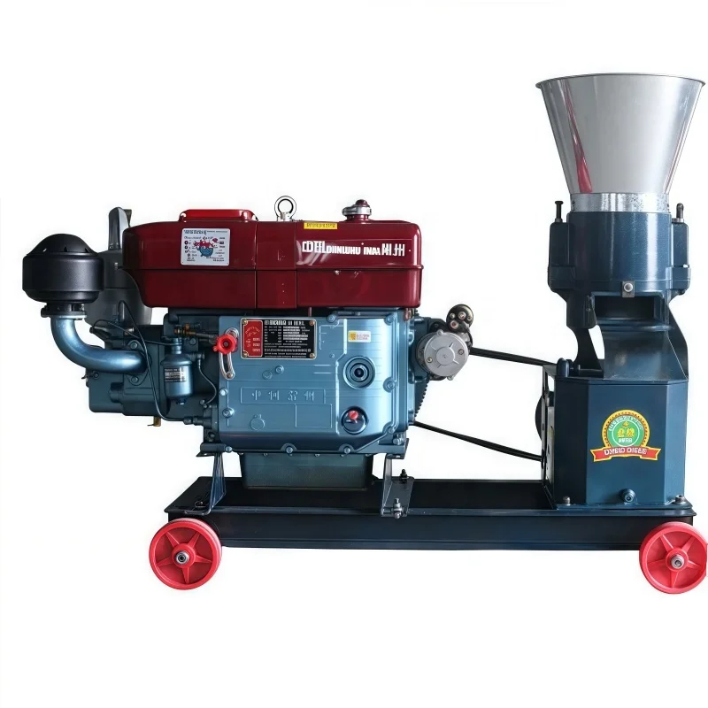 Engine Pellet Machine Farm Mill Pelletizer Animal Four Roll Feed Processing Machine Motorless Pellets