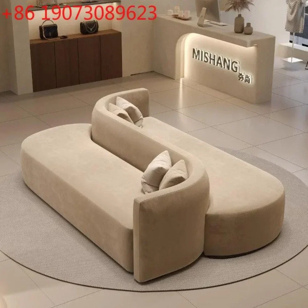Light luxury beauty salon rest area reception special-shaped sofa chair