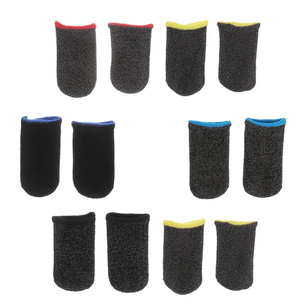 6Pairs Anti-Slip Finger Sleeves Breathable Elastic Thumb Covers Gaming Accessory Sweat Absorption Finger Covers for Mobile Phone