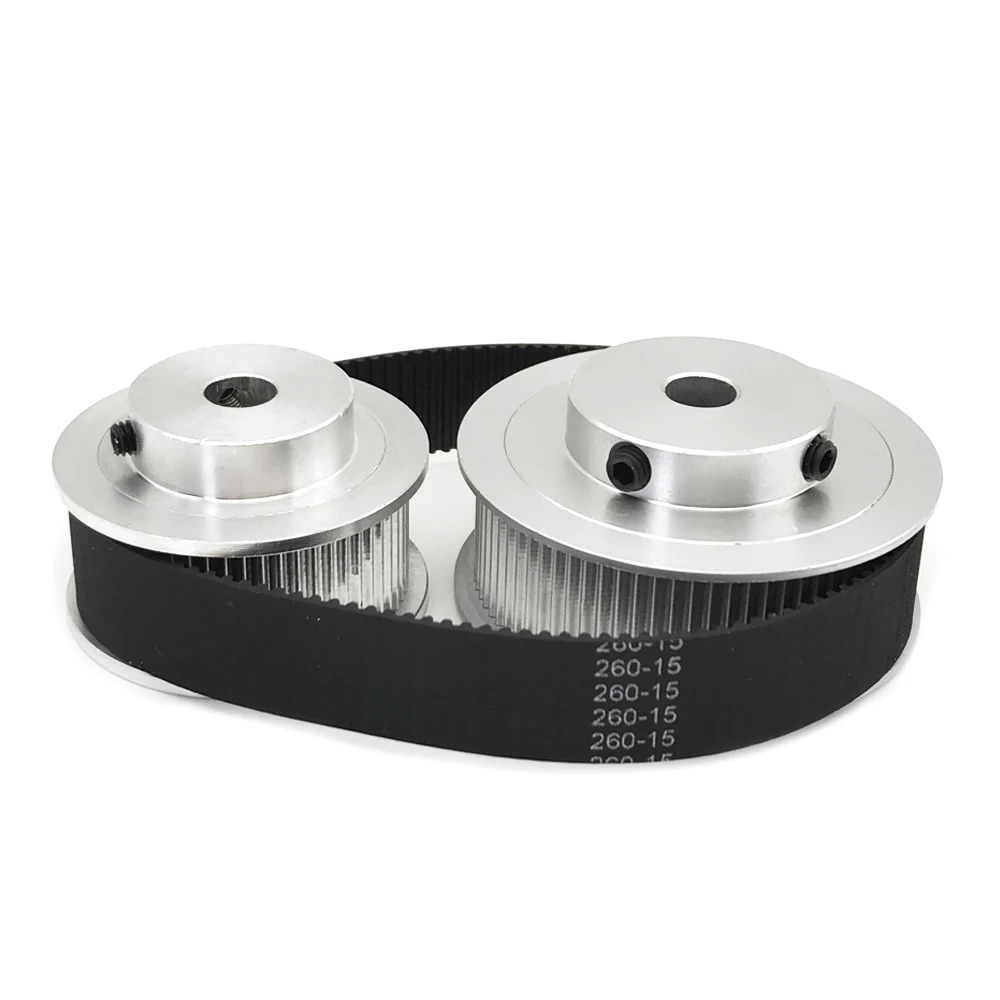 GT2 Aluminum Timing Pulley Kit 60 Teeth: 80 Teeth Aperture 8-15mm 2GT Tensioning Wheel For 3D Printer DIY Accessory Width 15mm