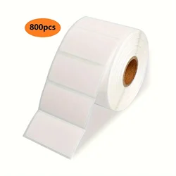 800pcs Direct Thermal Label Commercial Grade Label Sticker For Barcodes Address Perforated Compatible Other Desktop Label
