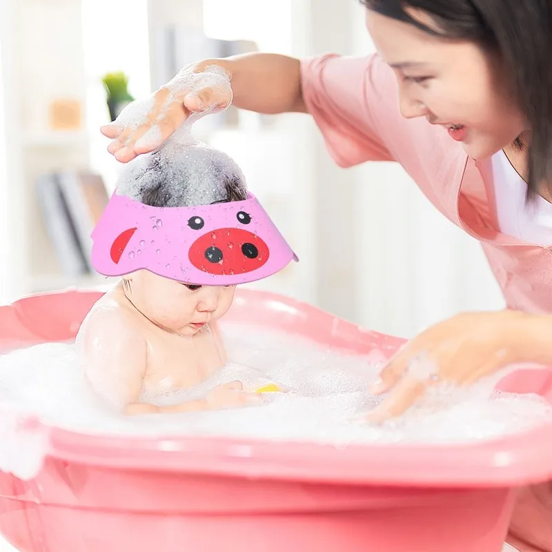 Baby Kids Cap Baby Shower Cap Baby Bath Cap Shower Hat Bath Visor Kids Bath  Bath Wash Hair Shield Hat Cap Protect Eyes Hair