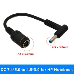 Connecteur d'alimentation pour HP Envy Pavilion G1 NipG3, adaptateur de chargeur, convertisseur de câble DC, femelle vers mâle, 7.4mm x 5.0mm, 4.5mm x 3.0mm