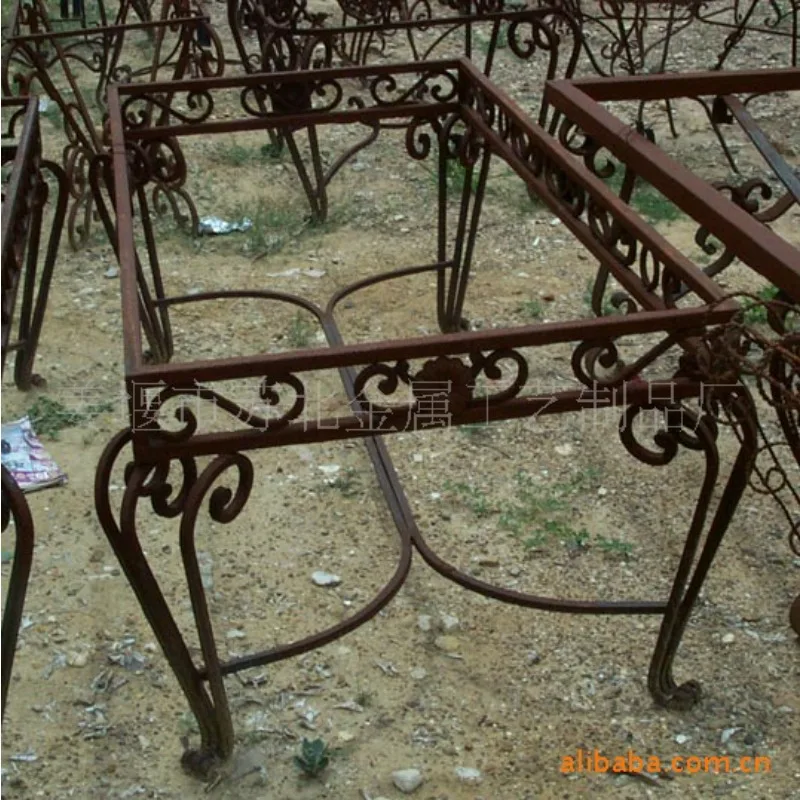 Direct supply for forged wrought iron dining table, European-style home metal craft table