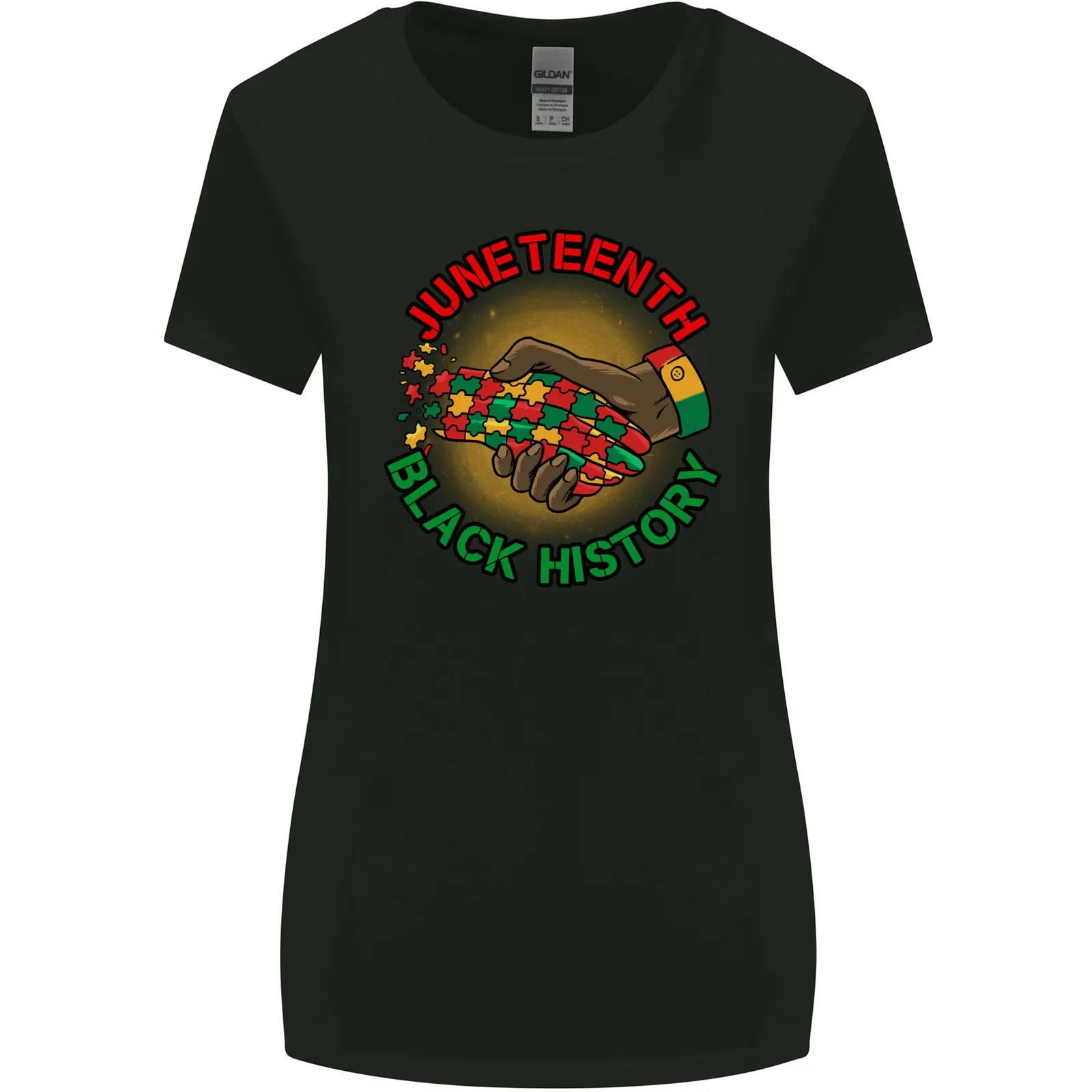 Juneteenth Black History Month Womens Wider Cut T-Shirt