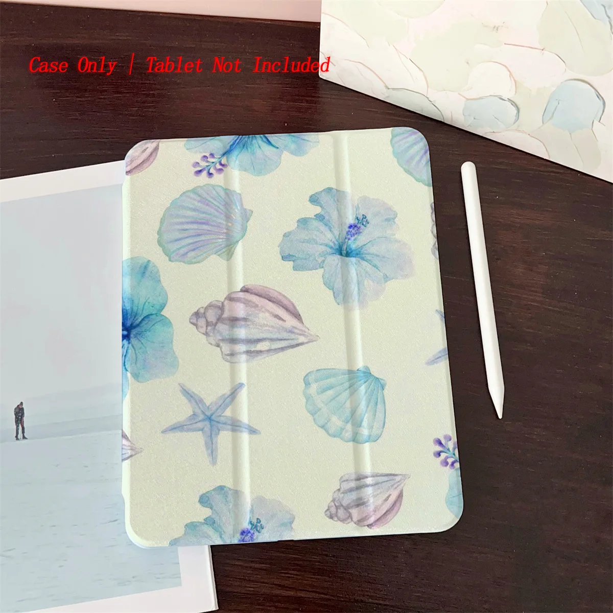 

Trendy Blue Underwater Starfish & Shells iPad Case For Apple iPad Pro 11/12.9 Air 3/4 10.9 Inch Mini 6 Fashion Cover