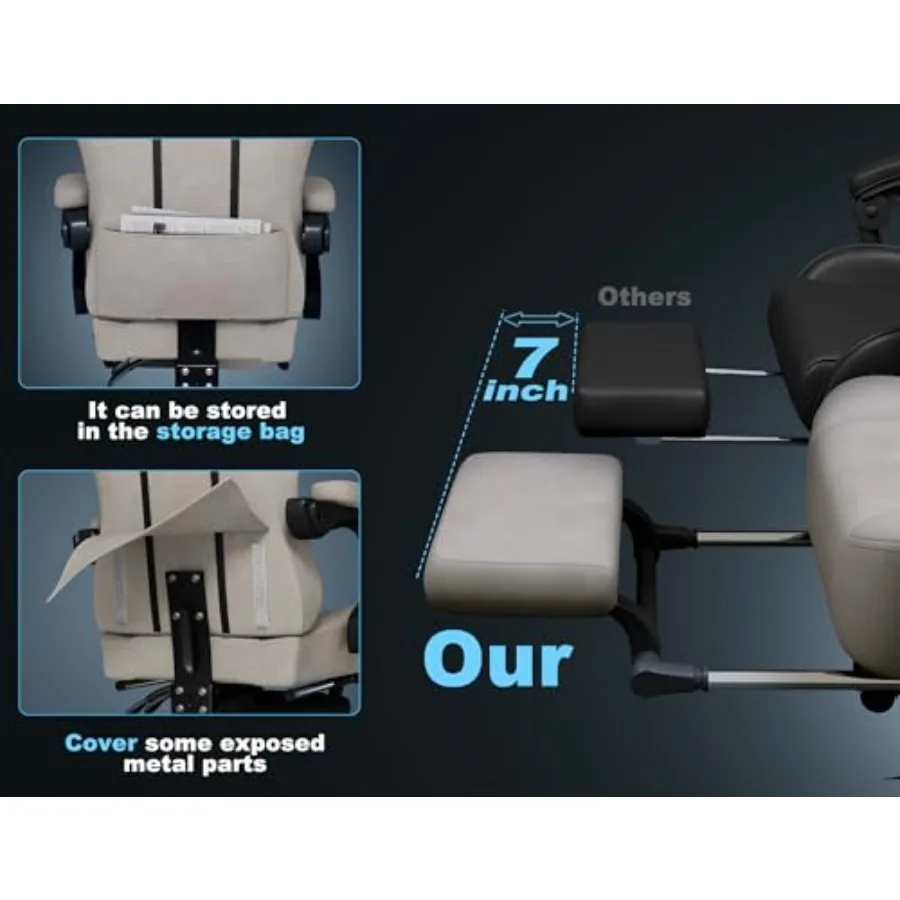 كرسي ألعاب مصنوع من الجلد المسامي مع وسادة زنبركية للجيب وكرسي مكتب عالي المريح مع مسند للرأس لألعاب الكمبيوتر Ch #4