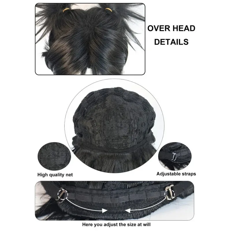 Peluca de Anime Jujutsu Kaisen Choso, pelo esponjoso para Cosplay, pelucas para fiesta de Halloween de alta calidad