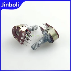 2PCS 16 Type B10K Double Potentiometer With Center Positioning 6-foot Shaft Length 20MM Volume Potentiometer