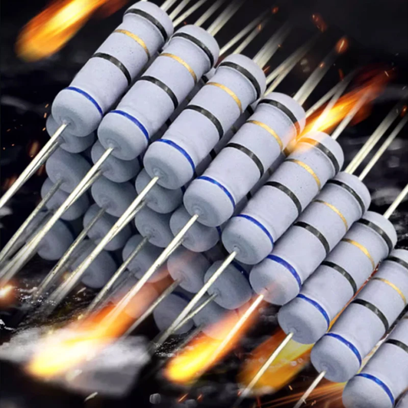 20PCS 2W 5% Wire Wound Resistor Fuse Winding Resistance 0.1 0.15 0.22 0.33 0.47 0.5 1 2.2 3.3 4.7 5.1 6.8 10 22 47 51 100 ohm