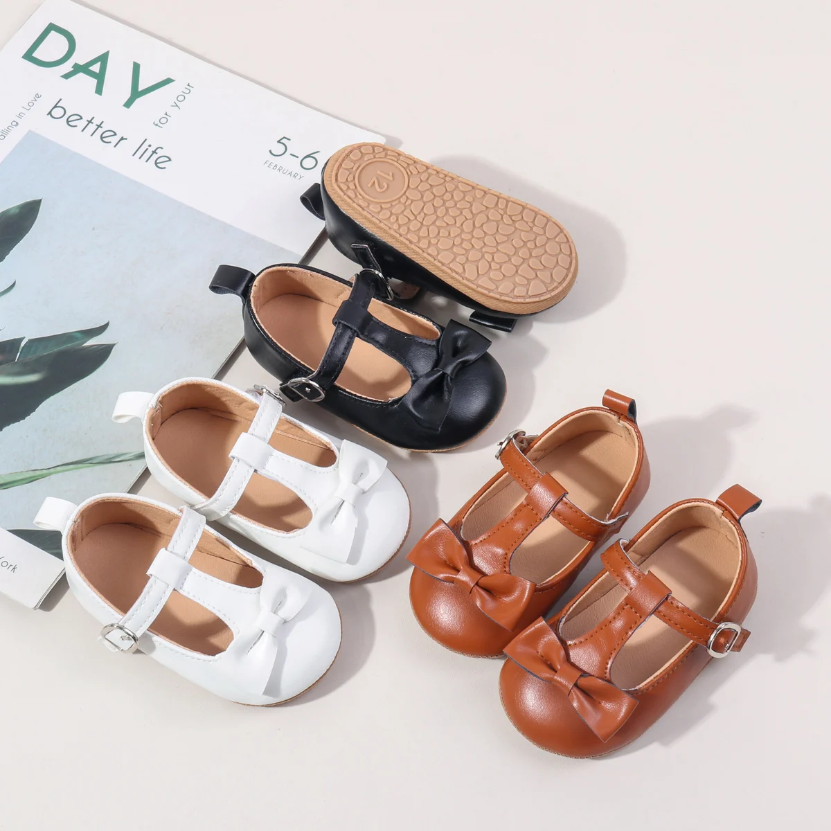 2025 Beautiful Baby Girl Princess Shoes Spring and Autumn Butterfly Bowknot Toddler Walker Baby Shoes Anti Slip High Quality