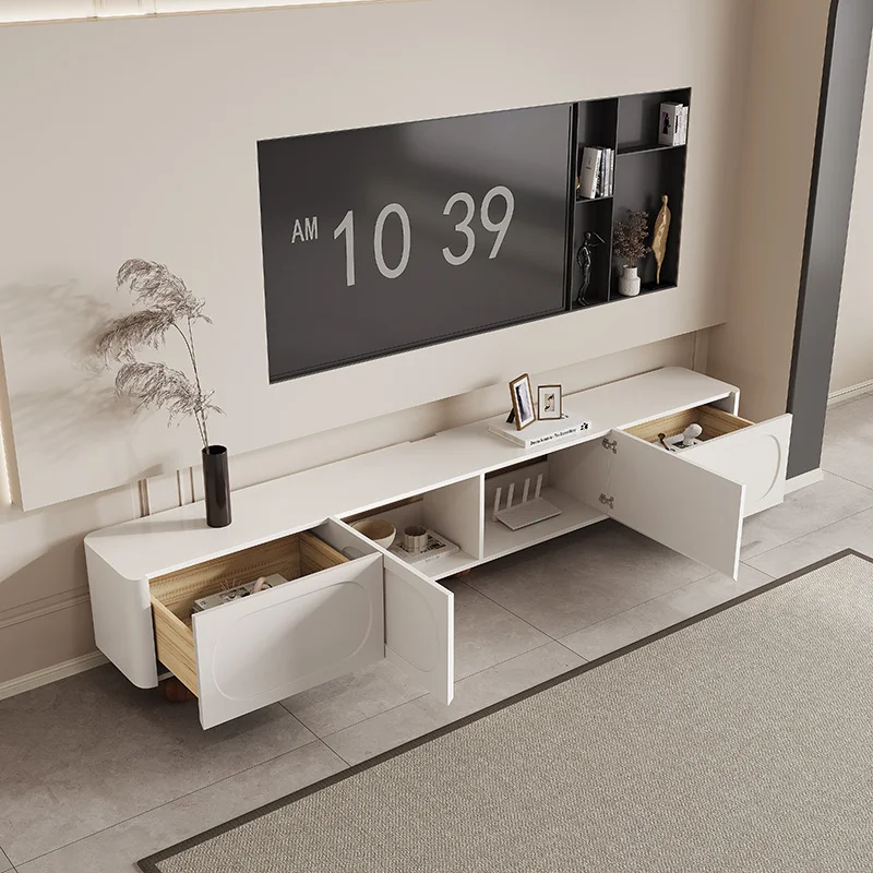 Display Storage With Drawers Tv Stand Modern Trendy Elegant Luxury Tv Cabinet Minimalist Premium Meuble Tv Living Room Furniture