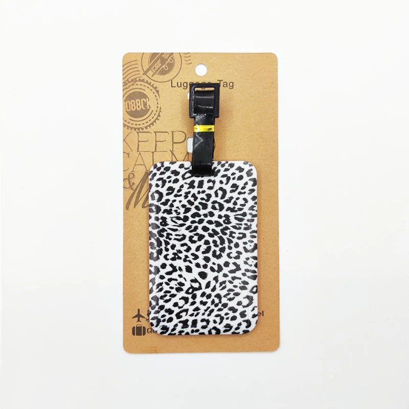 Gepäckanhänger mit Leopardenmuster, für Herren, Reisegepäckanhänger, Damen, Koffer, Ausweis, Adresshalter, Gepäck, Boarding, tragbar – Detail 10