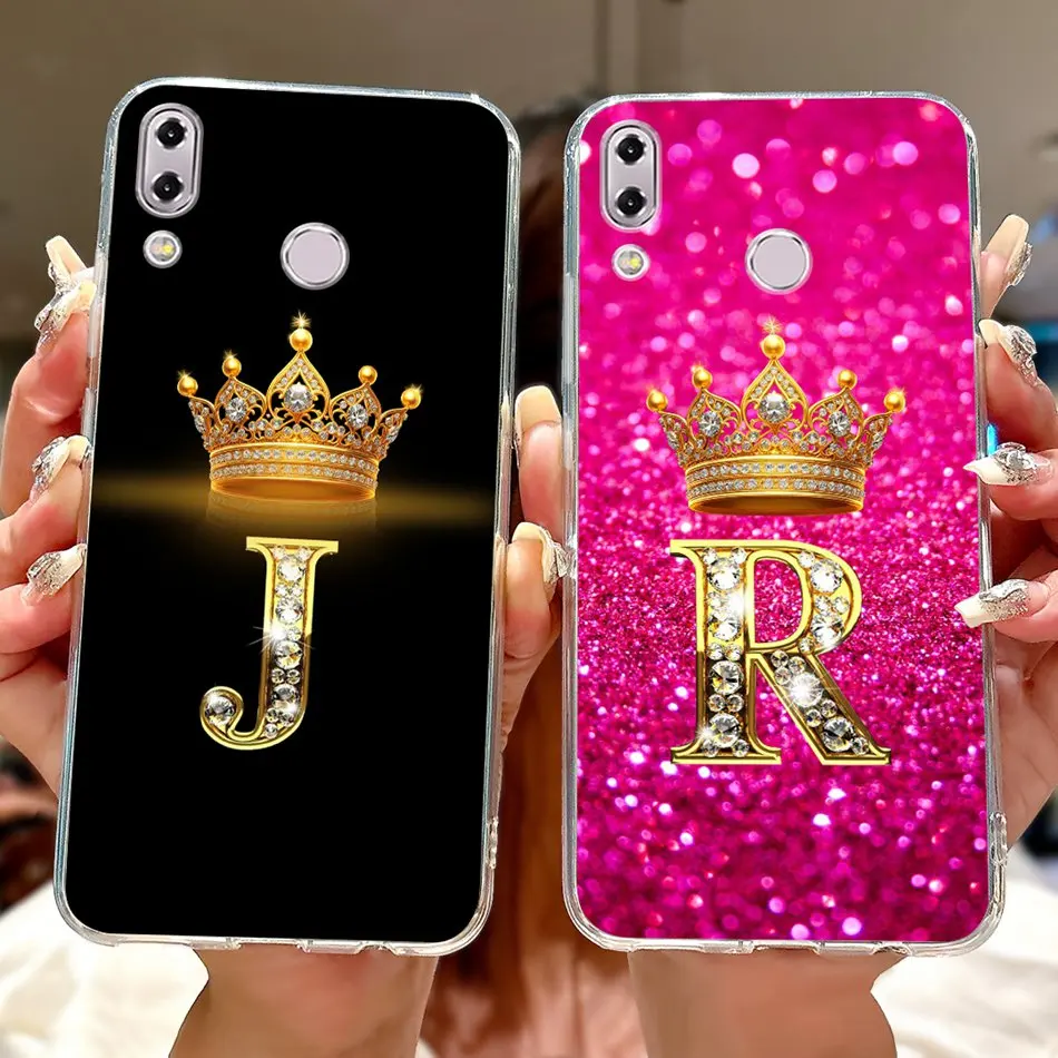 For Asus Zenfone 5z 5 2018 ZE620KL ZS620KL Fashion Crown Letter Phone Case For Asus X00QD X00QDA Z01RD Soft Silicone TPU Cases