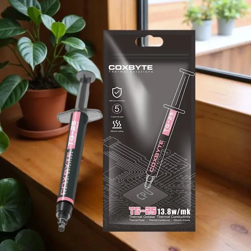 1 مجموعة الأداء الحراري موصل الشحوم لصق 13.8 واط/MK 2 جرام لعبة الكمبيوتر وحدة المعالجة المركزية GPU التبريد TG-25 الشحوم الحرارية #6