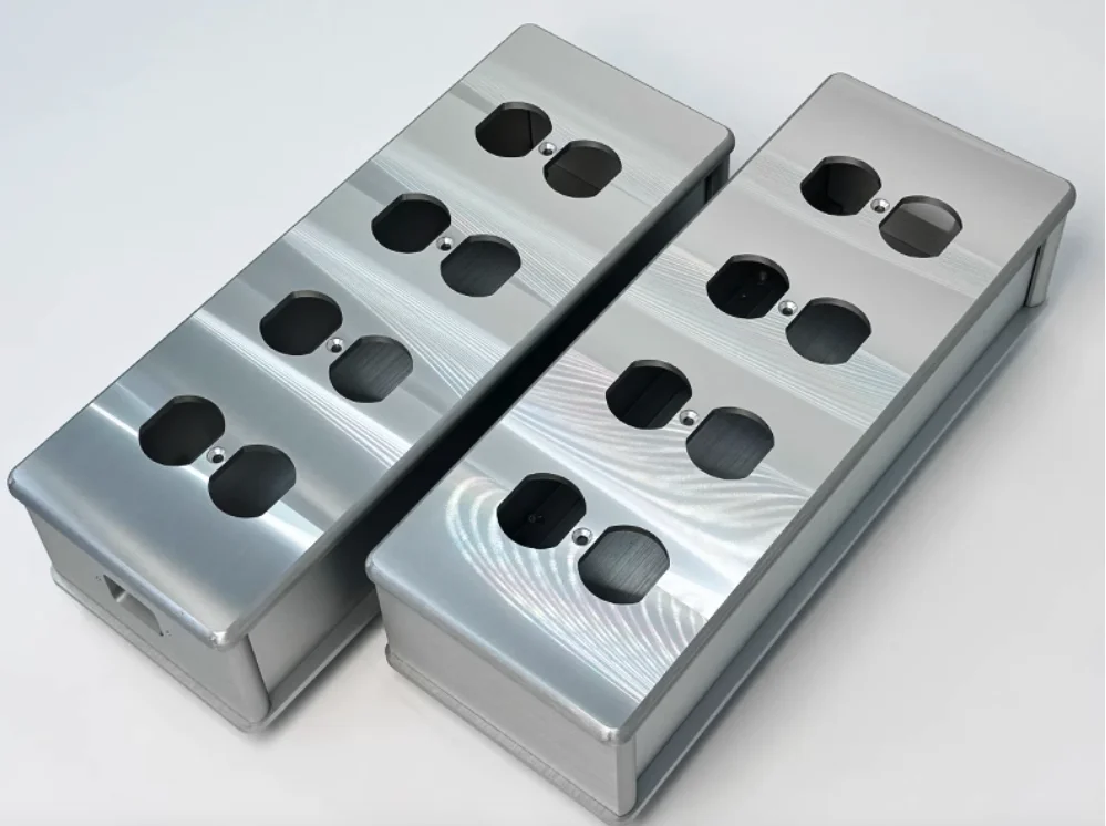 1pcs 3206 Aluminum Alloy HIFI Fever 8-bit American Standard/Power Filter Housing/Amplifier Chassis/Socket Housing