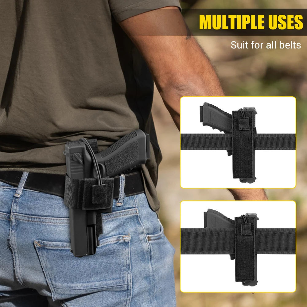 Universal Tactical Gun Holster Concealed Carry Pistol Holster Belt Handgun Pouch Airsoft Gun Bag for Car Home Gun Storage