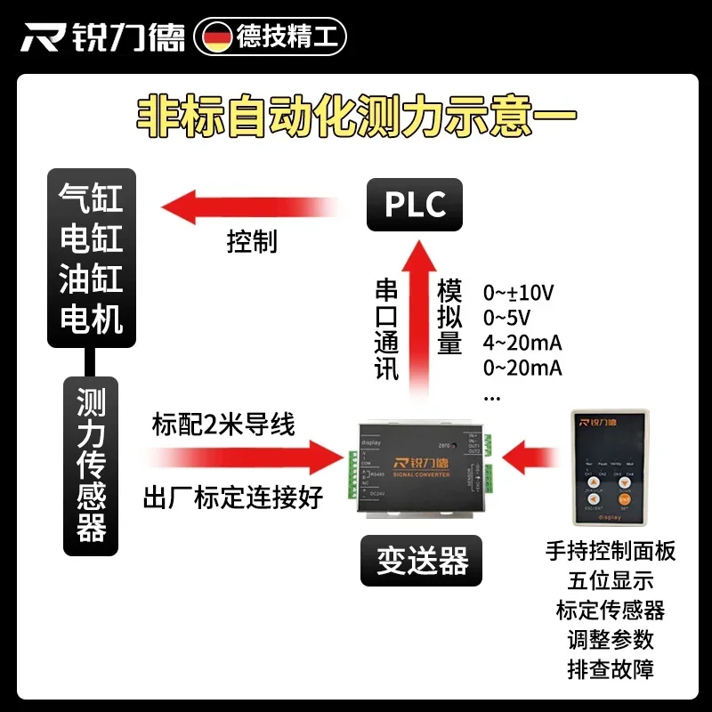 (1PC)Industrial automatic high-precision miniature S-type digital display weighing, tension, pressure and strain force sensor