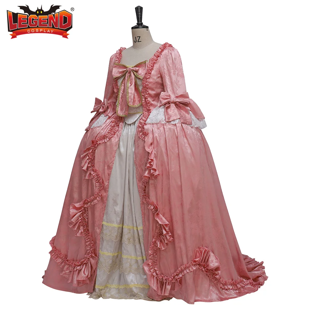 Victotian Royal 18th Century Georgian Costume Pink Rococo Baroque Marie Antoinette Ball Dresses Renaissance Vintage Ball Gown