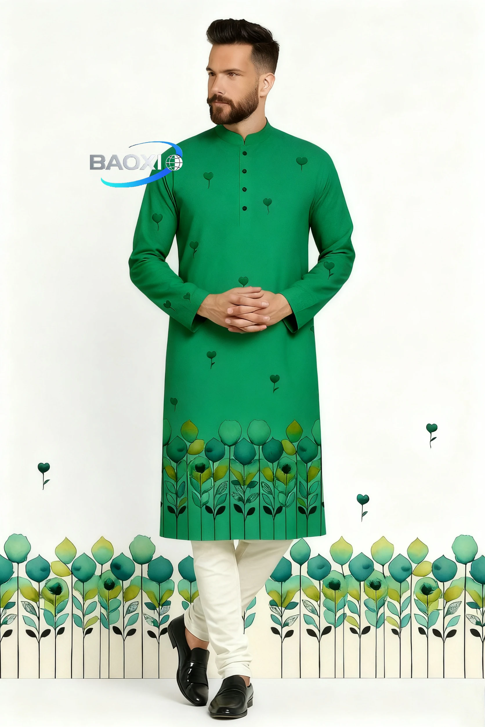 Men's printed kurta vardha with various patterns will be fashionable, comfortable, and fitted.