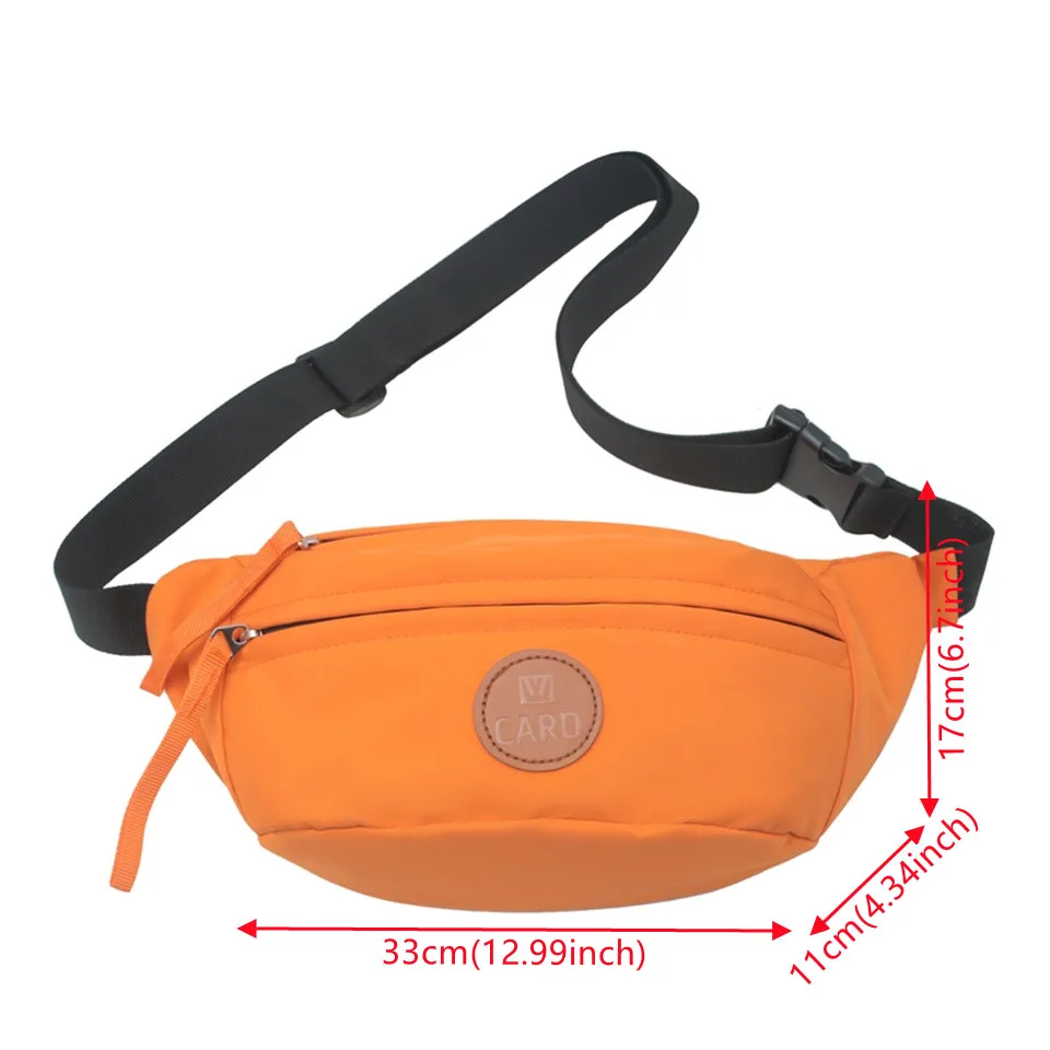 Waist Pack Nylon Waist Belt Bag Men Fashion Colorful Bum Travel Purse Phone Pouch Pocket Hip Sling Bag